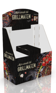 3D-skisse av caj P grillprodukt-display